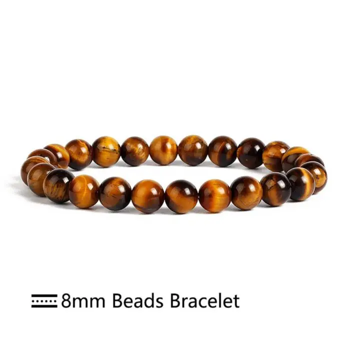 Natural Stone Bracelet Fashion Tiger Eyes Men Minimalist Beaded