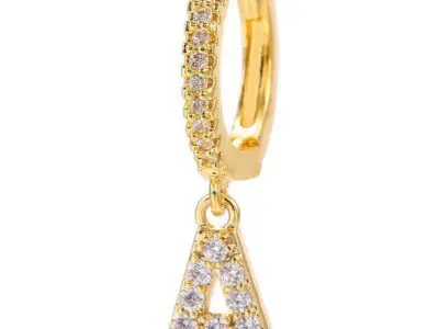 Alphabet Initial Letter Earrings: Personalized Gold-Plated Adornments for Women