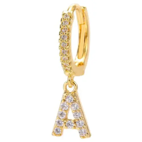 Alphabet Initial Letter Earrings: Personalized Gold-Plated Adornments for Women