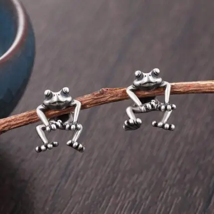 Playful Froggy Delights: Women's and Girls' Stud Earrings