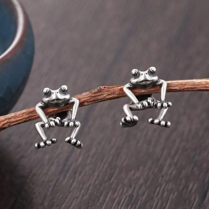 Playful Froggy Delights: Women's and Girls' Stud Earrings