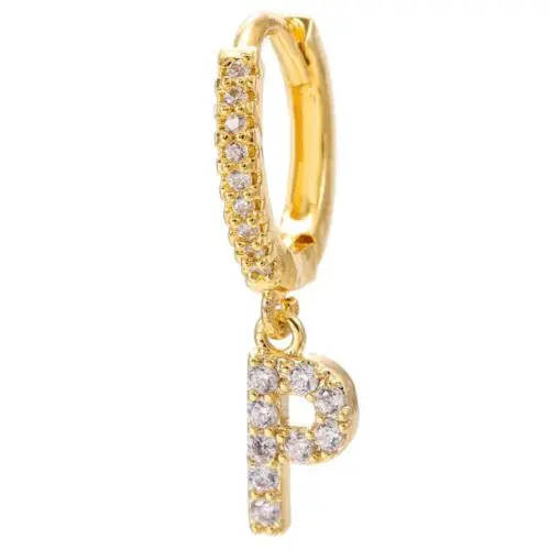 Alphabet Initial Letter Earrings: Personalized Gold-Plated Adornments for Women