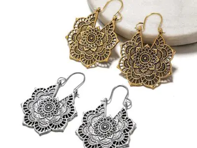Spanish Style Boho Earrings: Bohemian Blossom Vintage Openwork Floral Earrings