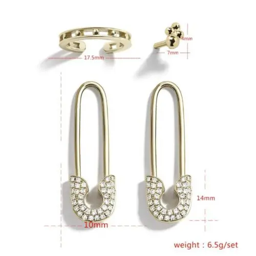 Sparkling Alloy Rhinestone Stud Earrings