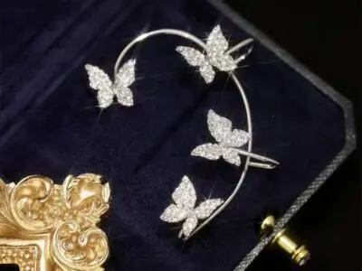 Ear Cuff Wrap Butterfly Earrings | Butterfly Bliss Ear Adornments: Clip-On Earrings and Ear Hooks