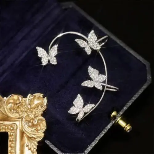 Ear Cuff Wrap Butterfly Earrings | Butterfly Bliss Ear Adornments: Clip-On Earrings and Ear Hooks