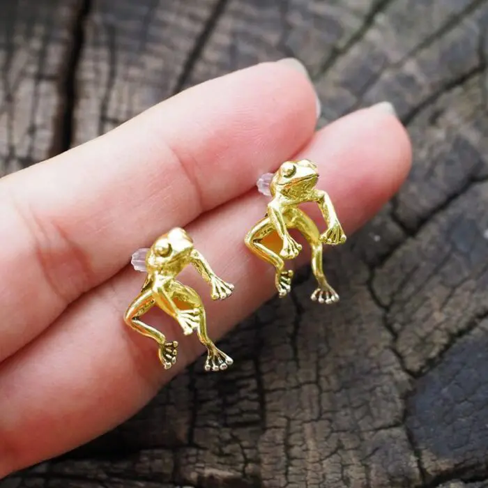 Playful Froggy Delights: Women's and Girls' Stud Earrings