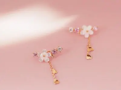 Fashion Flower Earrings: Super Fairy Flower Earrings with Exquisite Pendant
