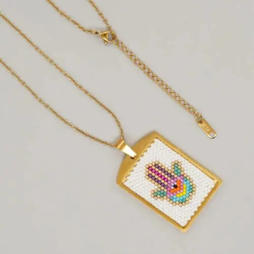 Boho Design for Women: Evil Eye Necklace Cross Pendant, Miyuki Beaded Choker Necklace Gift for Friends