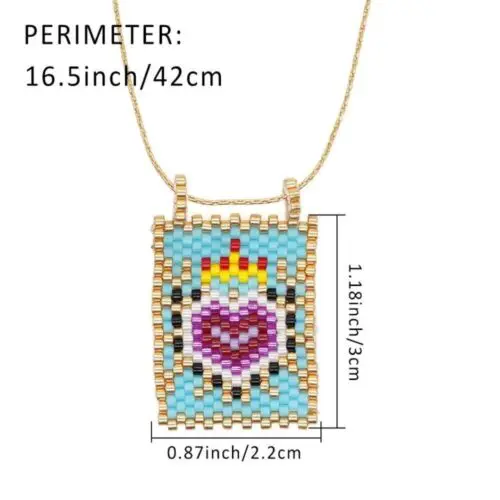 Boho Design for Women: Evil Eye Necklace Cross Pendant, Miyuki Beaded Choker Necklace Gift for Friends