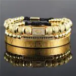 Regal Vintage Crown Braided Bracelet for Men