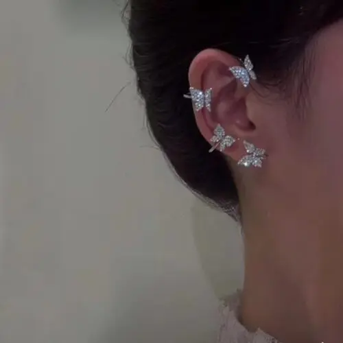 Ear Cuff Wrap Butterfly Earrings | Butterfly Bliss Ear Adornments: Clip-On Earrings and Ear Hooks