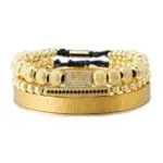 Regal Vintage Crown Braided Bracelet for Men