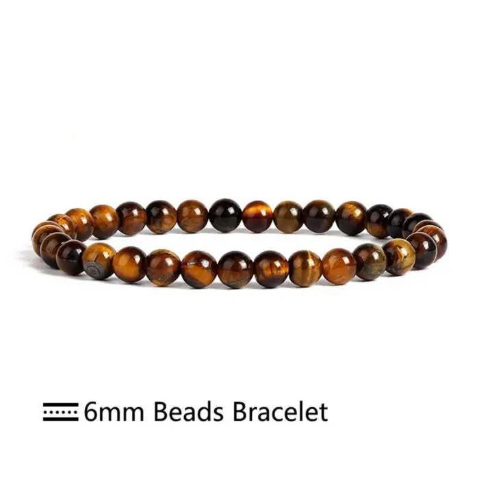 Natural Stone Bracelet Fashion Tiger Eyes Men Minimalist Beaded