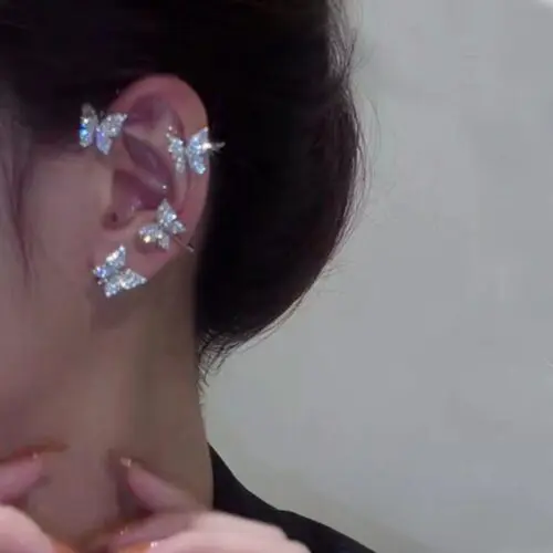 Ear Cuff Wrap Butterfly Earrings | Butterfly Bliss Ear Adornments: Clip-On Earrings and Ear Hooks