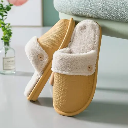 Warm Indoor Slippers: Non-Slip, Removable Lining for Home Use - Image 2