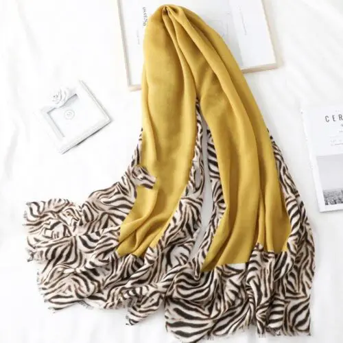 Stylish Unisex Leopard Print Cotton Scarf – Long and Casual Gauze Design