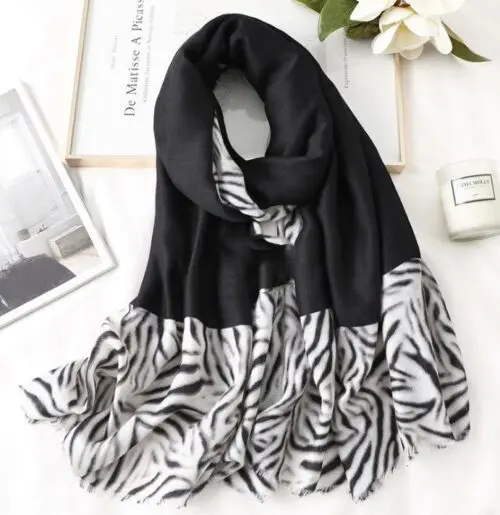 Stylish Unisex Leopard Print Cotton Scarf – Long and Casual Gauze Design