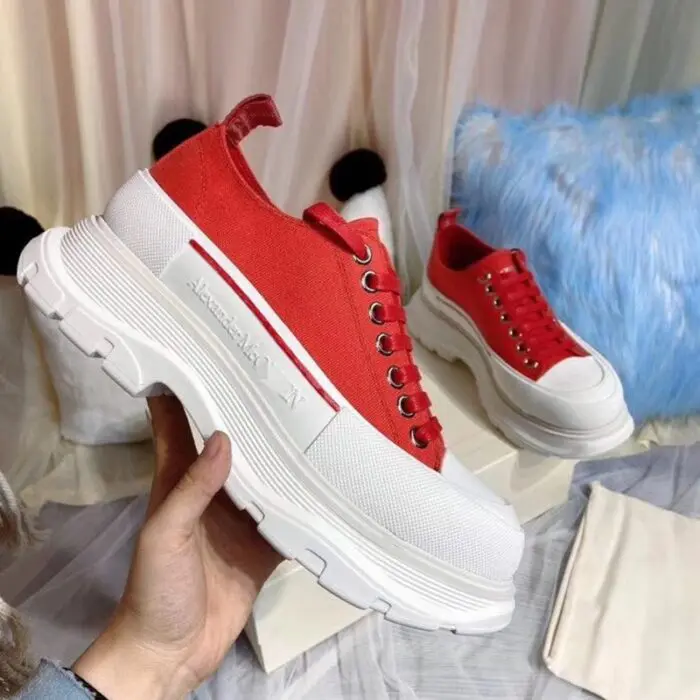 Designer Women Low-top Canvas Sneakers Thick Bottom