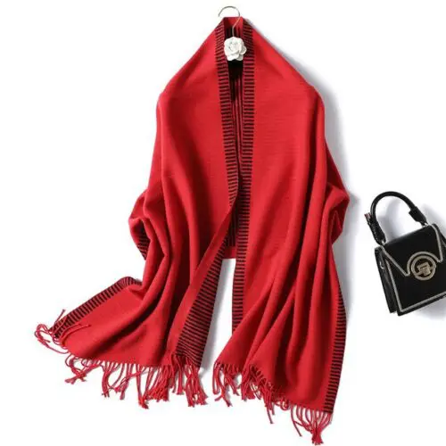 Elevate Your Winter Style with Fashionable Striped Shawls
