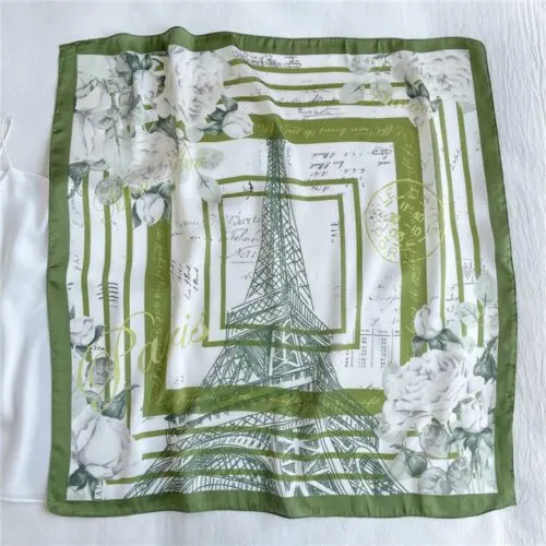 Fashionable All-Match Silk Square Scarf in a Thin Section