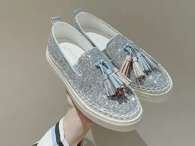 Fringe Stride Sparkle Sneakers