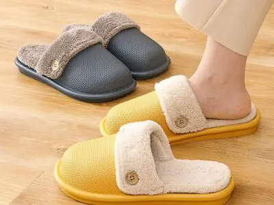 Warm Indoor Slippers: Non-Slip, Removable Lining for Home Use