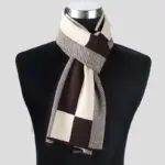 Classic Plaid Knitted Men's Scarf