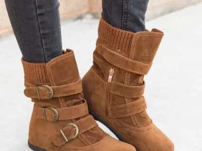 Casual Winter Boots Strap Buckle Shoes