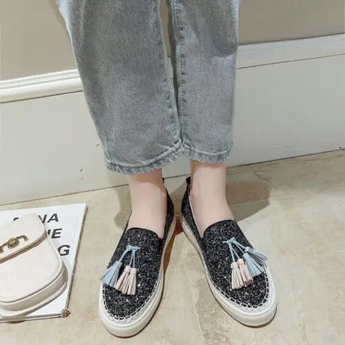 Fringe Stride Sparkle Sneakers