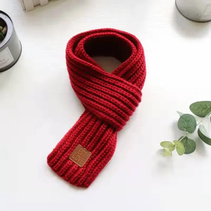 Warm Knitted Children’s Scarf for Autumn and Winter