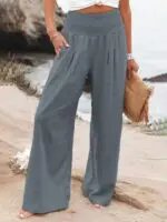 Relaxed Wide-Leg Casual Trousers