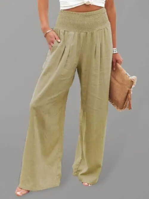 Relaxed Wide-Leg Casual Trousers