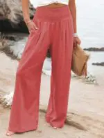 Relaxed Wide-Leg Casual Trousers