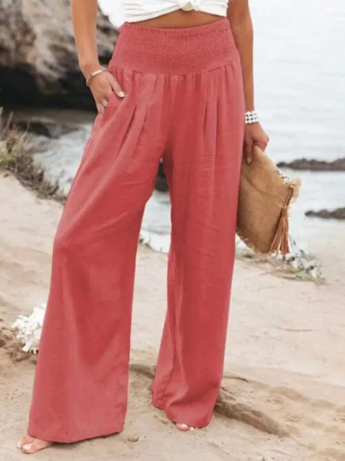 Relaxed Wide-Leg Casual Trousers