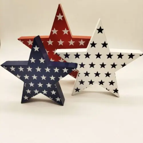 American Independence Day Wooden Decorations – Creative Desktop Décor for American National Day and Home Décor