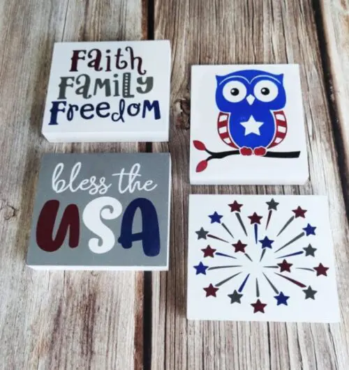American Independence Day Wooden Decorations – Creative Desktop Décor for American National Day and Home Décor