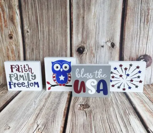 American Independence Day Wooden Decorations – Creative Desktop Décor for American National Day and Home Décor