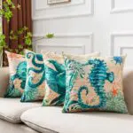 Sea Inspired Printed Cushion Covers – Decorative Throw Pillow Cases for Home Décor, Sofa, Chair, and Seat