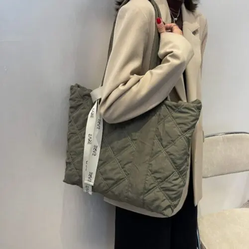 Tote Bag for Women – Stylish Rhombus Shoulder Bag with High Capacity