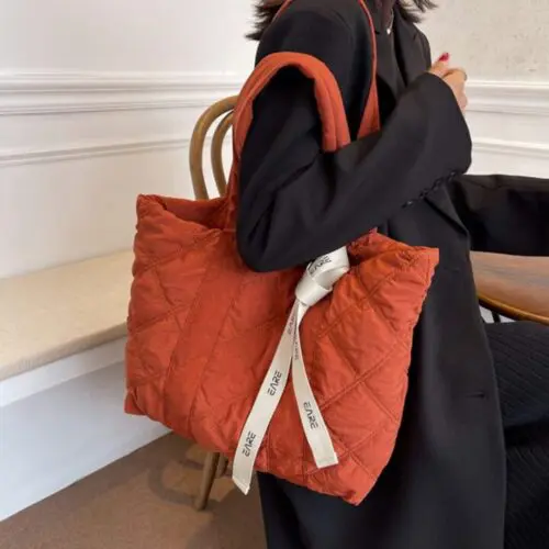 Tote Bag for Women – Stylish Rhombus Shoulder Bag with High Capacity