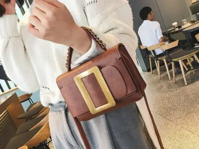 Vintage Crossbody Handbag for Women - Retro Korean Style Shoulder Bag
