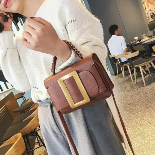 Vintage Crossbody Handbag for Women - Retro Korean Style Shoulder Bag