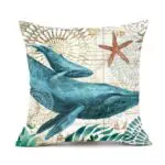 Sea Inspired Printed Cushion Covers – Decorative Throw Pillow Cases for Home Décor, Sofa, Chair, and Seat