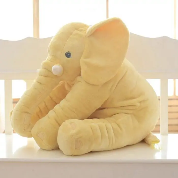 Soft Elephant Plush Toy – Comfortable Sleep Companion for Babies and Children with Leather Shell