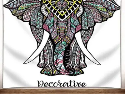 Bohemian Elephant Tapestry Wall Hanging