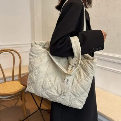 Tote Bag for Women – Stylish Rhombus Shoulder Bag with High Capacity