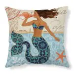 Sea Inspired Printed Cushion Covers – Decorative Throw Pillow Cases for Home Décor, Sofa, Chair, and Seat