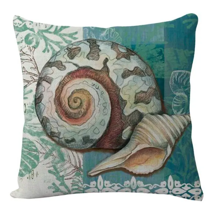 Sea Inspired Printed Cushion Covers – Decorative Throw Pillow Cases for Home Décor, Sofa, Chair, and Seat