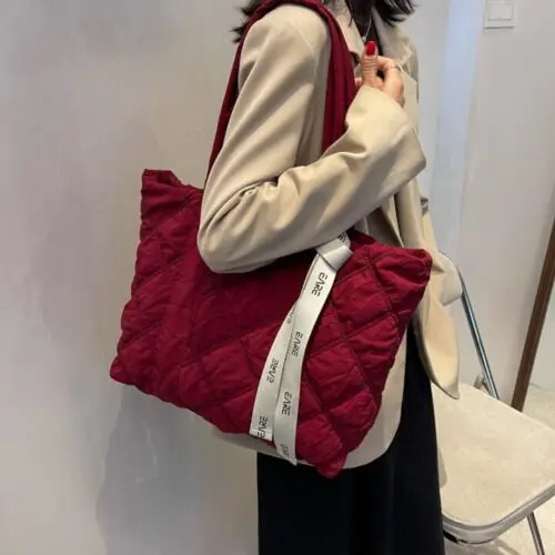 Tote Bag for Women – Stylish Rhombus Shoulder Bag with High Capacity